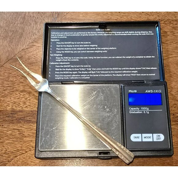 Vintage Alvin Chapel Bells Sterling Silver Two-Tine Old Style Pickle Fork HS116 - Picture 5 of 8